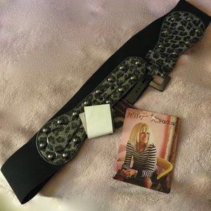 Betsy Johnson Reversible Animal Print Belt